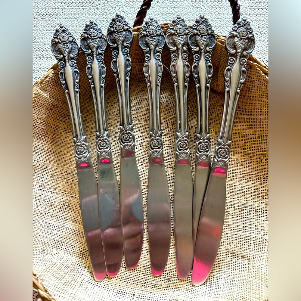 7 Stainless steel Japan, Floral pattern Knives